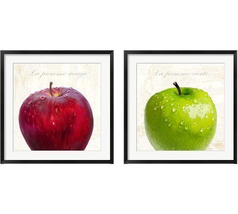 La Pomme Rouge et Vert 2 Piece Framed Art Print Set by Remo Barbieri