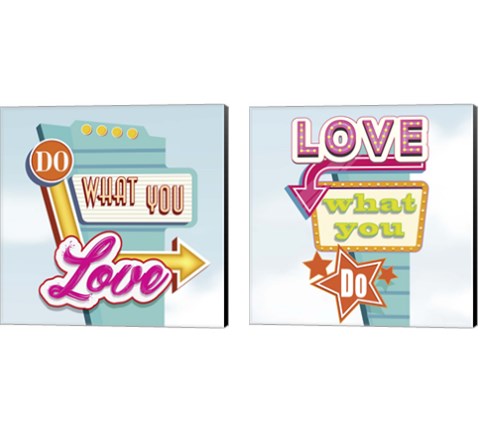 Do What You Love 2 Piece Canvas Print Set by Steven Hill