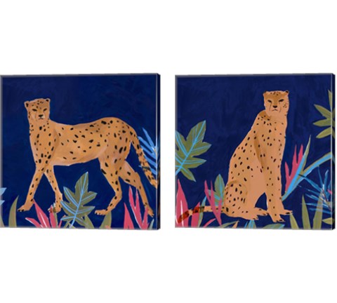 Cheetah  2 Piece Canvas Print Set by Isabelle Z