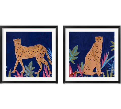 Cheetah  2 Piece Framed Art Print Set by Isabelle Z