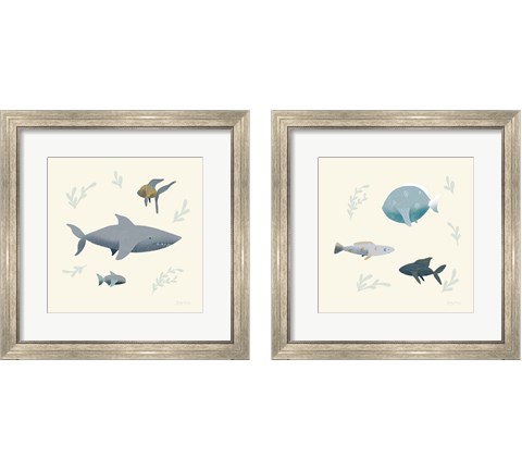 Ocean Life Fish 2 Piece Framed Art Print Set by Becky Thorns