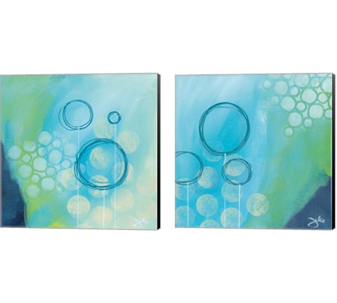 Bubble Toes 2 Piece Canvas Print Set by Julie Hawkins