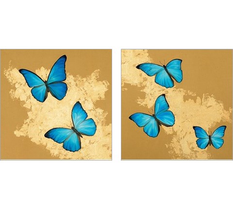 Cerulean Butterfly 2 Piece Art Print Set by Joanna Charlotte