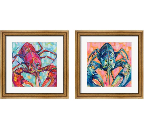 Lilly Lobster 2 Piece Framed Art Print Set by Jeanette Vertentes
