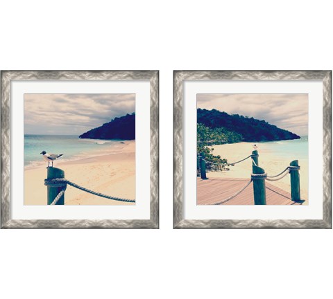 Island Vacation 2 Piece Framed Art Print Set by Susan Bryant