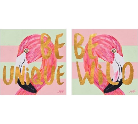 Be Wild and Unique 2 Piece Art Print Set by Julie DeRice