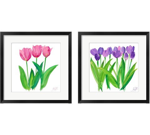 Tulips 2 Piece Framed Art Print Set by Julie DeRice