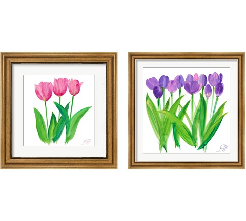 Tulips 2 Piece Framed Art Print Set by Julie DeRice