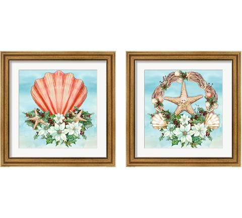 Holiday By the Sea 2 Piece Framed Art Print Set by Diannart