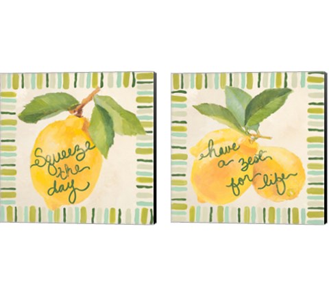 Have a Zest for Life 2 Piece Canvas Print Set by Lanie Loreth
