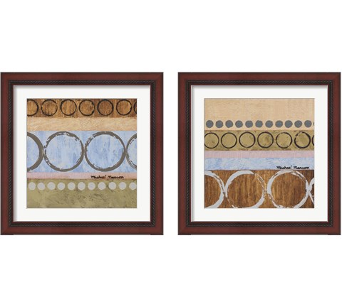Marcon Circles 2 Piece Framed Art Print Set by Michael Marcon