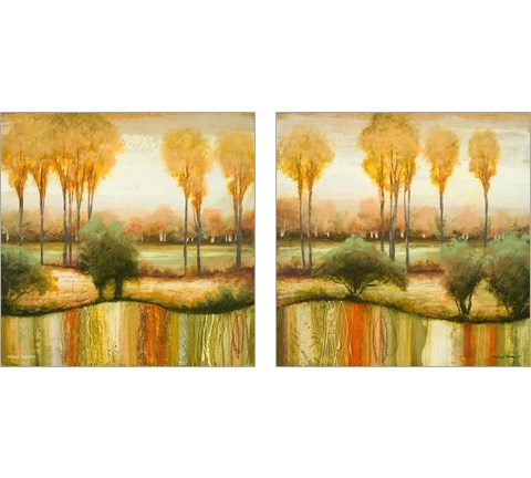 Early Morning Meadow 2 Piece Art Print Set by Michael Marcon