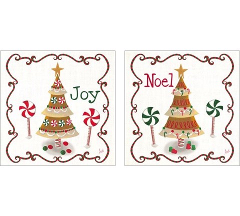 Gingerbread Forest 2 Piece Art Print Set by Andi Metz