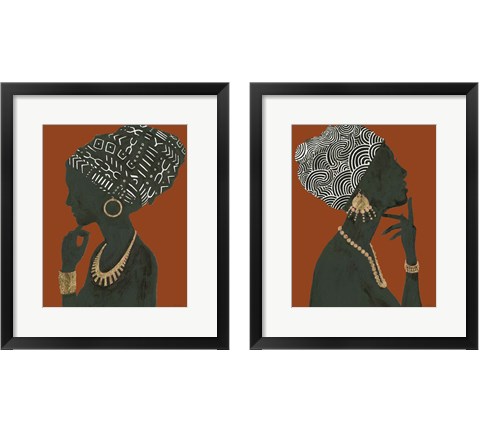 Graceful Majesty Spice 2 Piece Framed Art Print Set by Emily Adams