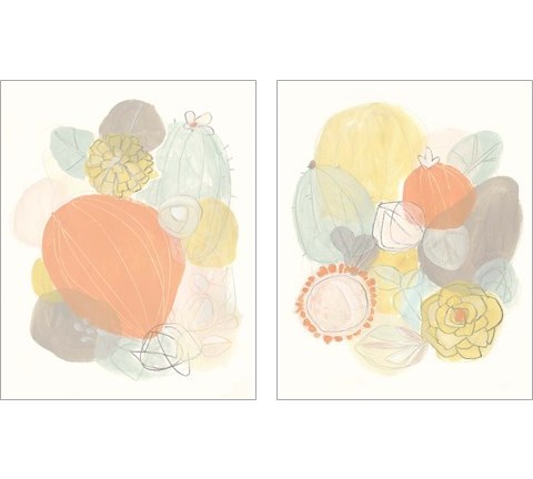 Abstract Succulents 2 Piece Art Print Set by June Erica Vess