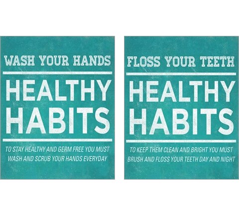 Healthy Habits 2 Piece Art Print Set by SD Graphics Studio