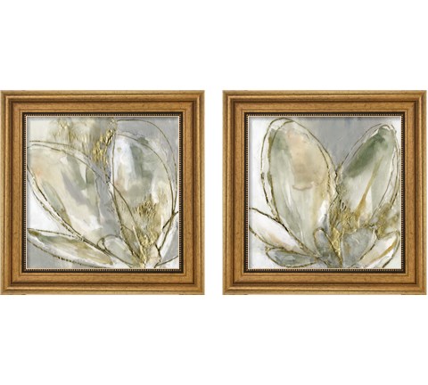 Blooming Gold 2 Piece Framed Art Print Set by Jennifer Goldberger