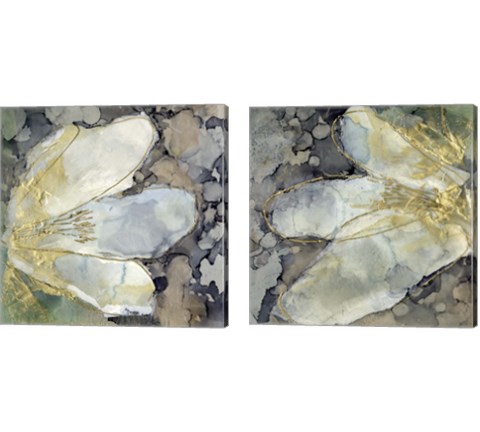 Abstracted Lily 2 Piece Canvas Print Set by Jennifer Goldberger