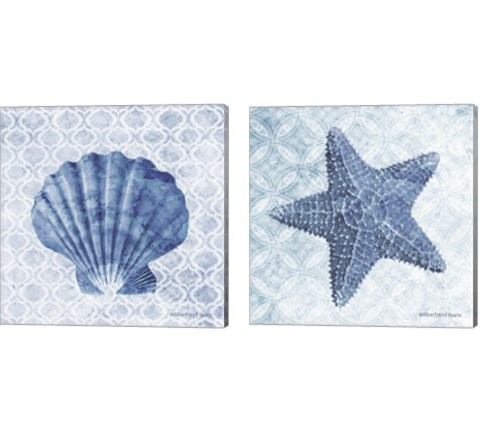 Seashell & Starfish 2 Piece Canvas Print Set by Bluebird Barn