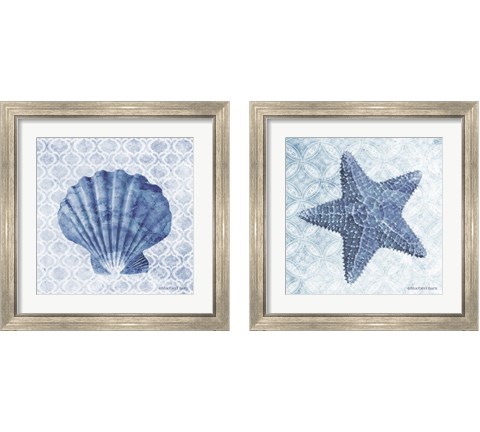 Seashell & Starfish 2 Piece Framed Art Print Set by Bluebird Barn