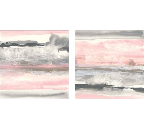 Charcoal and Blush 2 Piece Art Print Set by Chris Paschke