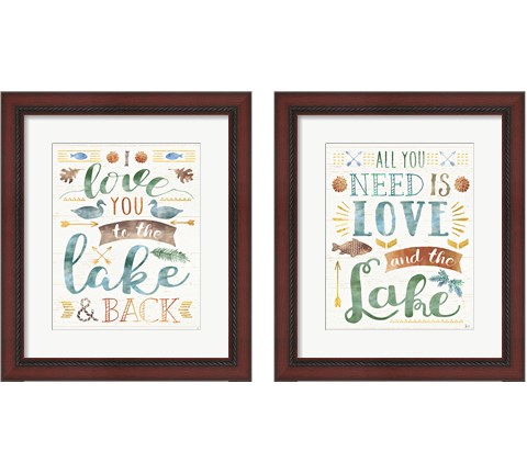 Lake Love 2 Piece Framed Art Print Set by Jess Aiken