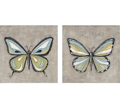 Graphic Spring Butterfly 2 Piece Art Print Set by Jade Reynolds