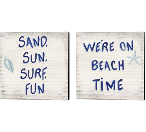 Beach Time 2 Piece Canvas Print Set by James Wiens