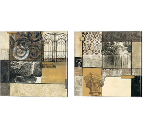 Classical Ruins 2 Piece Canvas Print Set by Connie Tunick