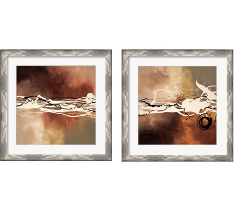Copper Melody 2 Piece Framed Art Print Set by Laurie Maitland