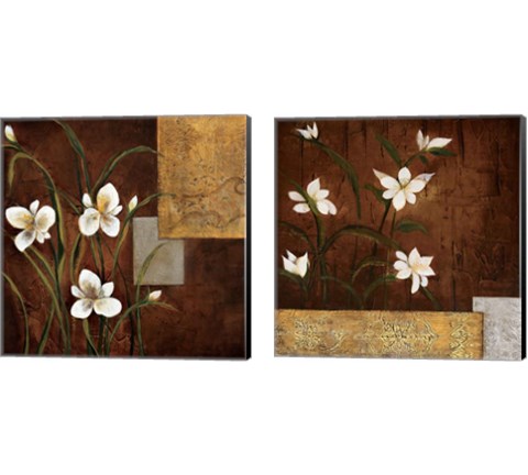 Orchid Melody 2 Piece Canvas Print Set by Teo Vineli