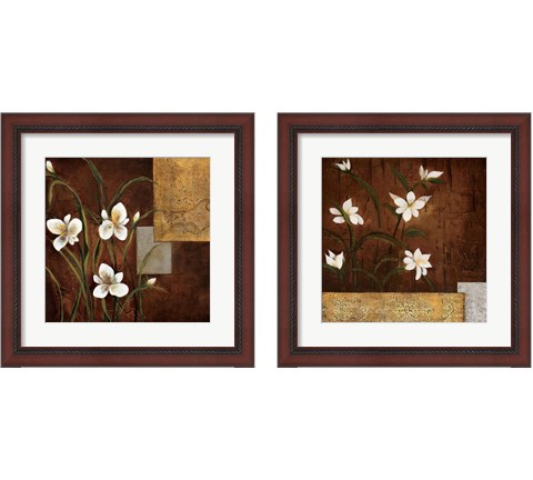 Orchid Melody 2 Piece Framed Art Print Set by Teo Vineli