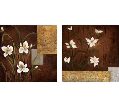 Orchid Melody 2 Piece Art Print Set by Teo Vineli