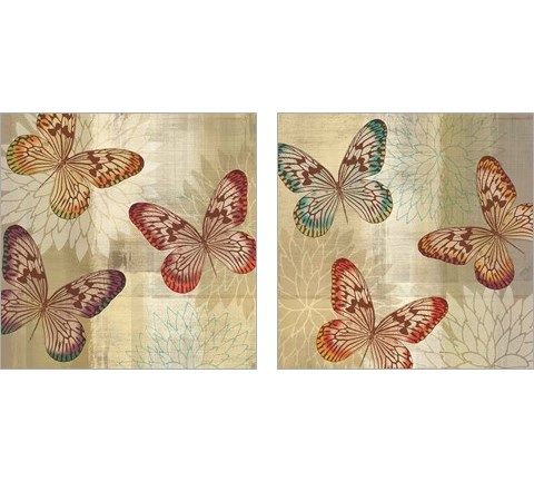 Tropical Butterflies 2 Piece Art Print Set by Tandi Venter
