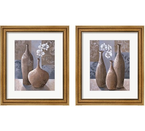Silver Orchids 2 Piece Framed Art Print Set by Keith Mallett