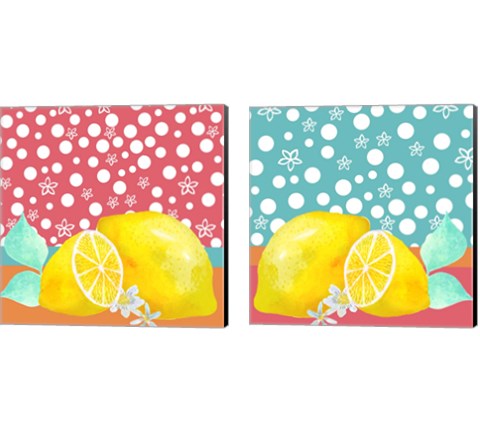 Lemon Inspiration 2 Piece Canvas Print Set by Larisa Hernandez