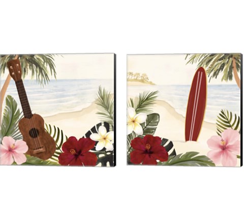 Aloha 2 Piece Canvas Print Set by Victoria Borges