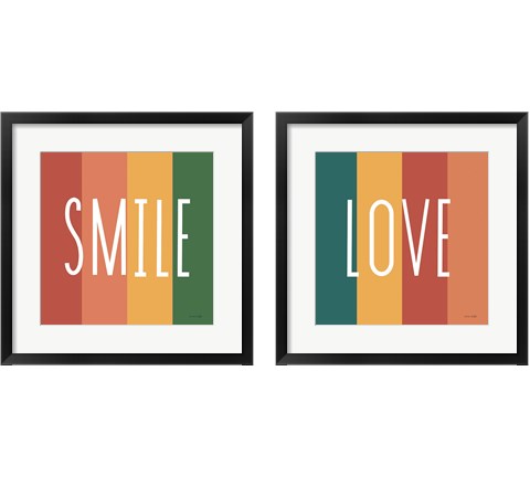 Love & Smile 2 Piece Framed Art Print Set by Ann Kelle