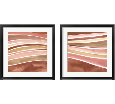 Earthen Strata 2 Piece Framed Art Print Set by Victoria Borges