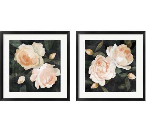 Soft Garden Roses 2 Piece Framed Art Print Set by Emma Caroline