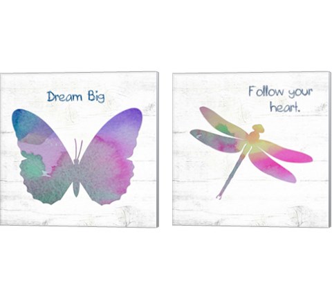Inspirational Insect 2 Piece Canvas Print Set by Valerie Wieners