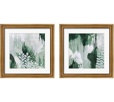 Light Green Forest 2 Piece Framed Art Print Set by Kathy Ferguson