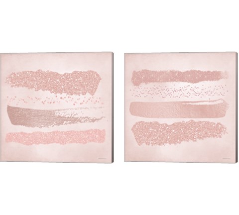 Pink Glitter 2 Piece Canvas Print Set by Bluebird Barn