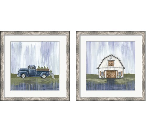 Garden Truck & Barn 2 Piece Framed Art Print Set by Sara Baker