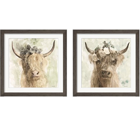 Cow and Crown 2 Piece Framed Art Print Set by Stellar Design Studio