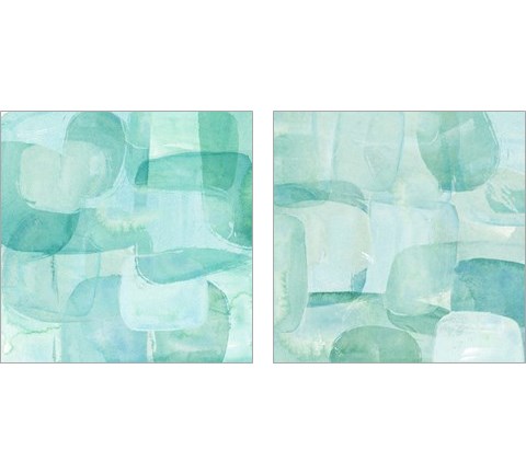 Sea Glass Reflection 2 Piece Art Print Set by Annie Warren