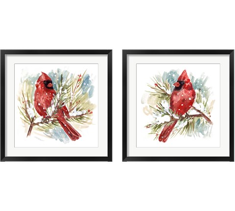 The Cardinal 2 Piece Framed Art Print Set by Melissa Wang