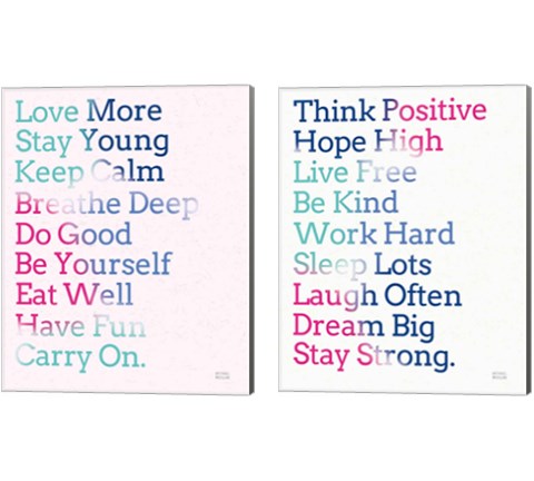 Key to Happiness 2 Piece Canvas Print Set by Michael Mullan
