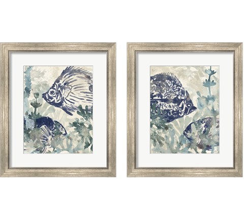 Seafloor Fresco 2 Piece Framed Art Print Set by June Erica Vess