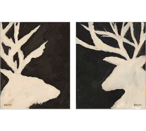 Deer & Elk 2 Piece Art Print Set by Roey Ebert